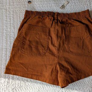 NWT Madewell Camp Shorts in Burnt Sienna / Rust Orange Size M Medium